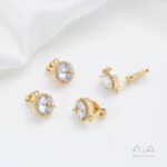 Zircon Hoop Earrings - Image 2