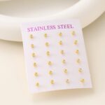 Zircon Steel Earrings - Image 3